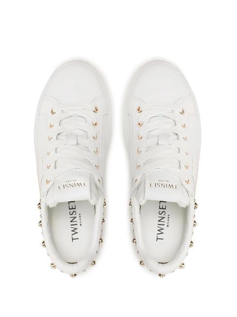 PEARLS Baskets &agrave; perles blanc optique - Chaussures Femme