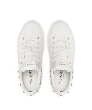 TWINSET PEARLS Baskets &agrave; perles blanc optique - Chaussures Femme - 5