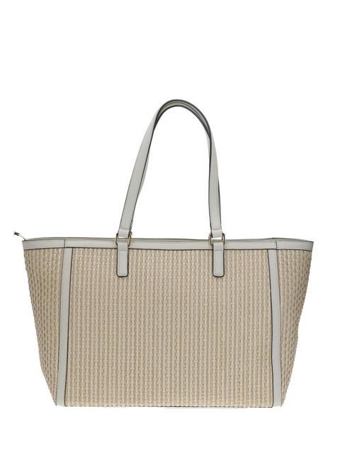 INTRECCIO Sac shopping &agrave; bandouli&egrave;re Ivoire - Sacs pour Femme
