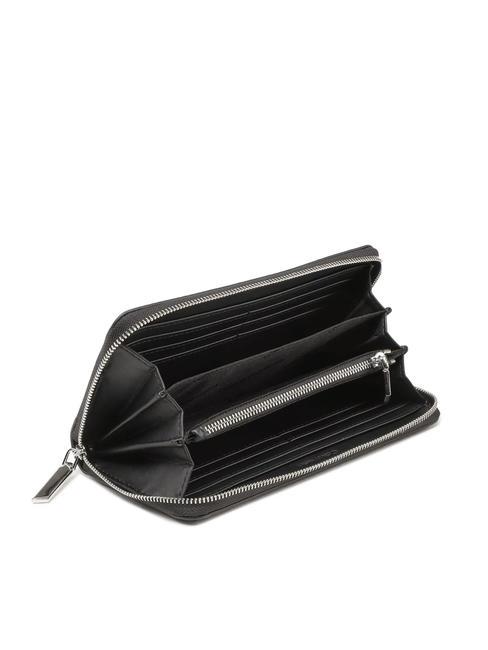 CK MUST EPI MONO Grand portefeuille zipp&eacute; blackmono - Portefeuilles Femme