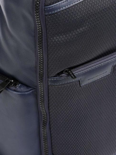 FINN Sac à dos pour ordinateur portable 15,6", en cuir bleu - Sacs à dos pour ordinateur portable