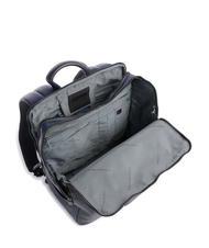 PIQUADRO FINN Sac à dos pour ordinateur portable 14", en cuir bleu - Sacs à dos pour ordinateur portable - 4