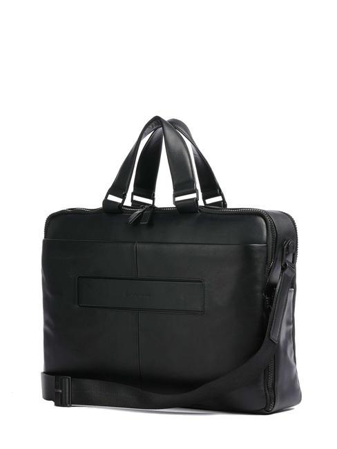 FINN Mallette pour ordinateur portable 15,6", en cuir Noir - Porte Documents Travail