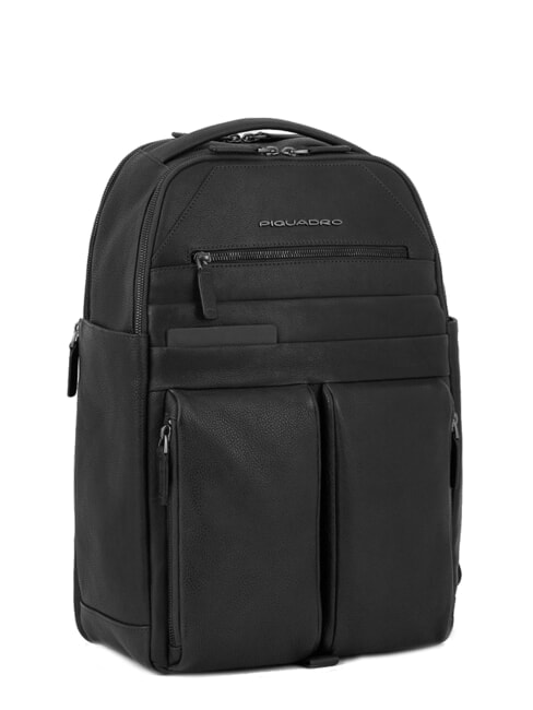 PAAVO Sac à dos pour ordinateur portable 15,6", en cuir Noir - Sacs à dos pour ordinateur portable