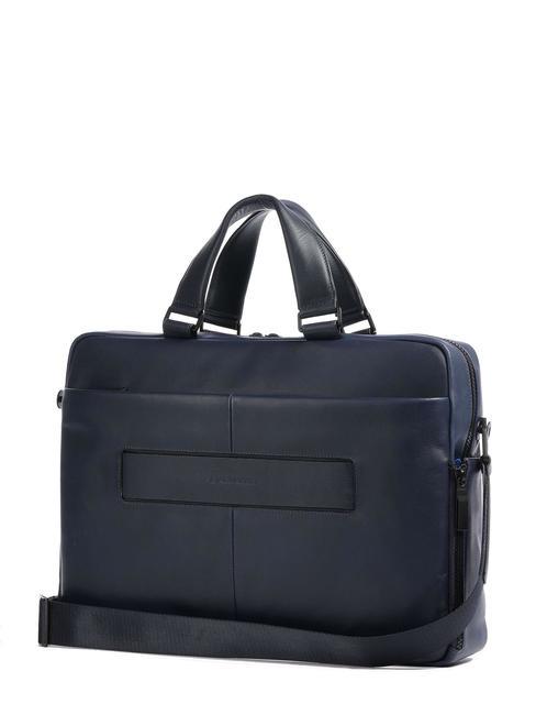 FINN Mallette pour ordinateur portable 14", en cuir bleu - Porte Documents Travail