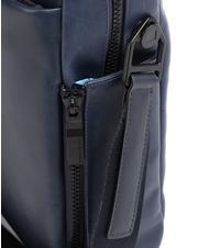 PIQUADRO FINN Mallette pour ordinateur portable 14", en cuir bleu - Porte Documents Travail - 3