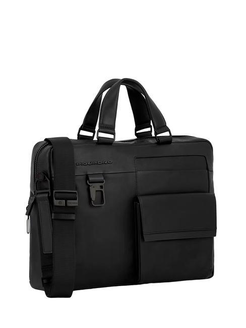 FINN Mallette pour ordinateur portable 14", en cuir Noir - Porte Documents Travail
