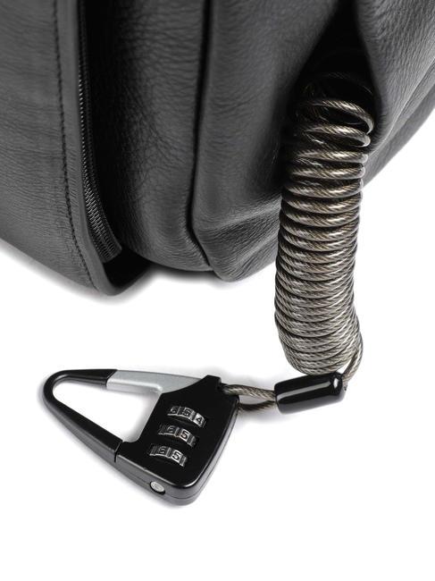 AKRON Sac à dos en cuir antivol, support pc 15,6" Noir - Sacs à dos pour ordinateur portable