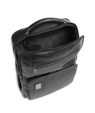 PIQUADRO AKRON Sac à dos en cuir antivol, support pc 15,6" Noir - Sacs à dos pour ordinateur portable - 4