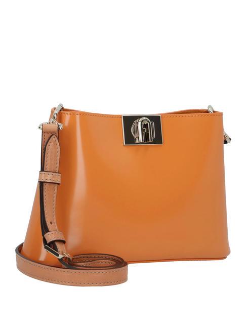 FLEUR Petit sac à bandoulière en cuir de veau confiture - Sacs pour Femme