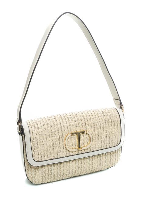 INTRECCIO Sac &agrave; bandouli&egrave;re en paille Ivoire - Sacs pour Femme