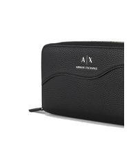 ARMANI EXCHANGE A|X Grand portefeuille zippé Noir - Portefeuilles Femme - 3