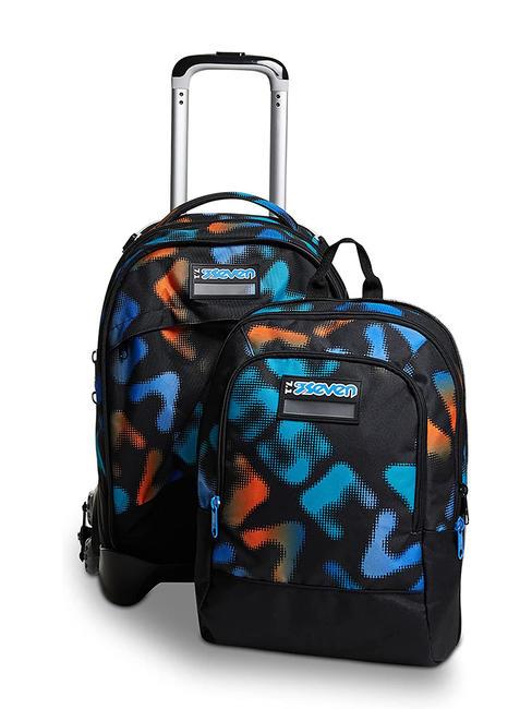 MELT BOY JACK Sac &agrave; dos trolley amovible &agrave; 3 roues Noir - Sacs &agrave; dos &agrave; roulettes