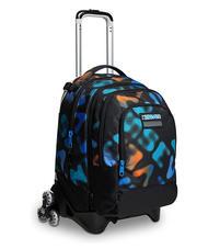 SEVEN MELT BOY JACK Sac &agrave; dos trolley amovible &agrave; 3 roues Noir - Sacs &agrave; dos &agrave; roulettes - 3