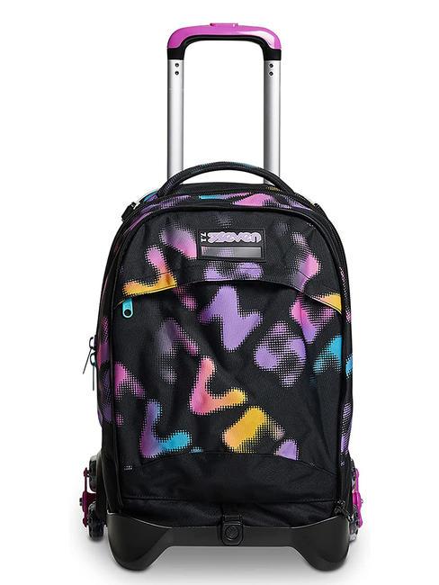 MELT GIRL JACK Sac &agrave; dos trolley amovible &agrave; 3 roues Noir - Sacs &agrave; dos &agrave; roulettes