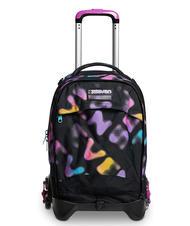 SEVEN MELT GIRL JACK Sac &agrave; dos trolley amovible &agrave; 3 roues Noir - Sacs &agrave; dos &agrave; roulettes - 2