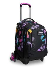SEVEN MELT GIRL JACK Sac &agrave; dos trolley amovible &agrave; 3 roues Noir - Sacs &agrave; dos &agrave; roulettes - 5
