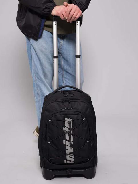 LOGO ACTIVE NEW PLUG Sac &agrave; dos trolley amovible &agrave; 2 roues Noir - Sacs &agrave; dos &agrave; roulettes