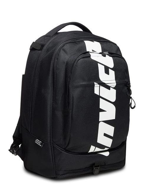 LOGO NEW PLUG Sac &agrave; dos trolley amovible &agrave; 2 roues Noir - Sacs &agrave; dos &agrave; roulettes