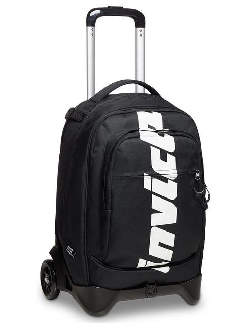 LOGO NEW PLUG Sac &agrave; dos trolley amovible &agrave; 2 roues Noir - Sacs &agrave; dos &agrave; roulettes