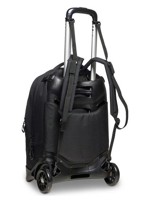 LOGO NEW PLUG Sac &agrave; dos trolley amovible &agrave; 2 roues Noir - Sacs &agrave; dos &agrave; roulettes