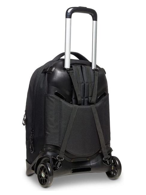 LOGO NEW PLUG Sac &agrave; dos trolley amovible &agrave; 2 roues Noir - Sacs &agrave; dos &agrave; roulettes
