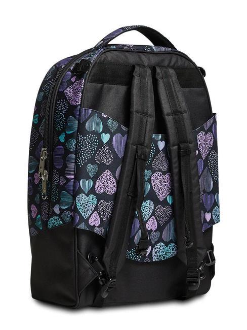 PATCHYHEART GIRL JACK Sac &agrave; dos trolley amovible &agrave; 2 roues Noir - Sacs &agrave; dos &agrave; roulettes
