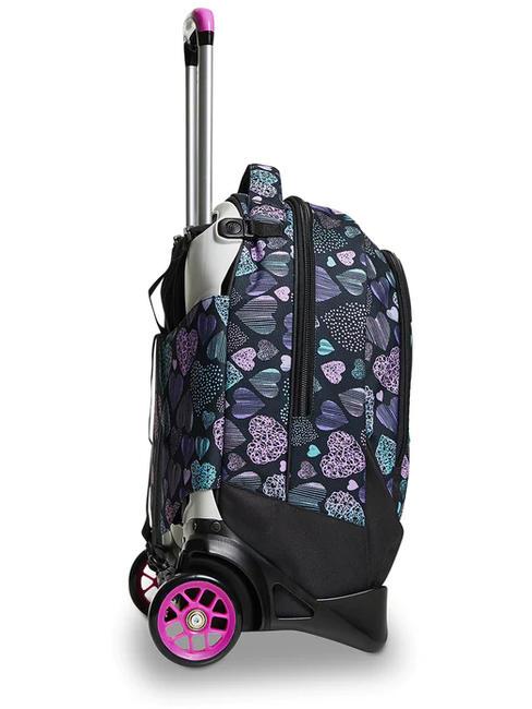 PATCHYHEART GIRL JACK Sac &agrave; dos trolley amovible &agrave; 2 roues Noir - Sacs &agrave; dos &agrave; roulettes