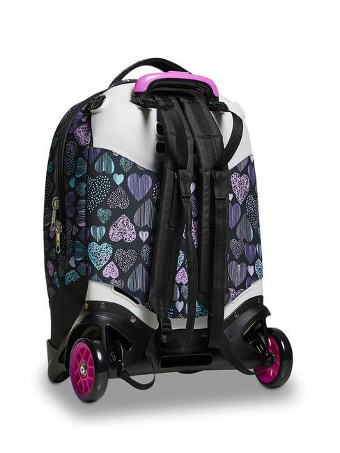 PATCHYHEART GIRL JACK Sac &agrave; dos trolley amovible &agrave; 2 roues Noir - Sacs &agrave; dos &agrave; roulettes