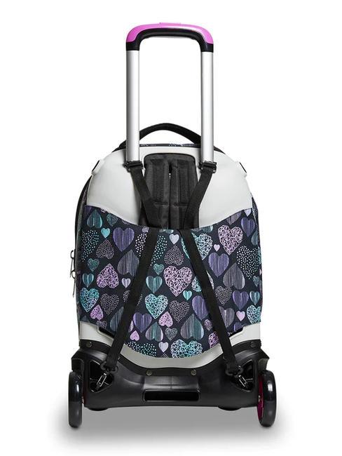 PATCHYHEART GIRL JACK Sac &agrave; dos trolley amovible &agrave; 2 roues Noir - Sacs &agrave; dos &agrave; roulettes