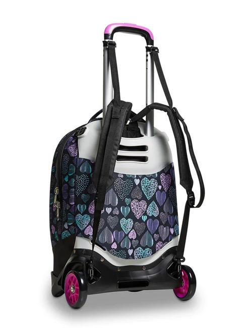PATCHYHEART GIRL JACK Sac &agrave; dos trolley amovible &agrave; 2 roues Noir - Sacs &agrave; dos &agrave; roulettes