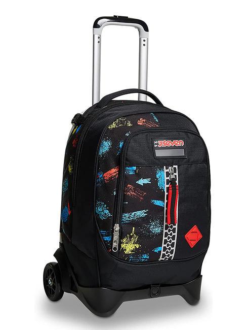 SCRATCH BOY JACK Sac &agrave; dos trolley amovible &agrave; 2 roues Noir - Sacs &agrave; dos &agrave; roulettes