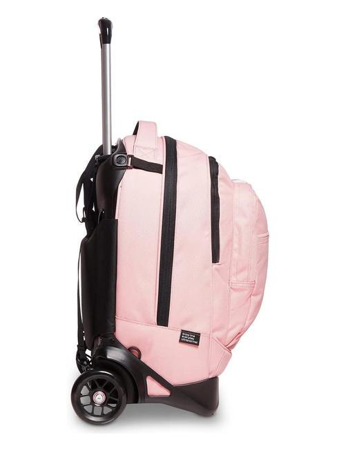 LOGO NEW PLUG Sac &agrave; dos trolley amovible &agrave; 2 roues mauve p&acirc;le - Sacs &agrave; dos &agrave; roulettes