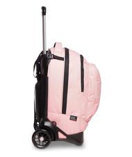 INVICTA LOGO NEW PLUG Sac &agrave; dos trolley amovible &agrave; 2 roues mauve p&acirc;le - Sacs &agrave; dos &agrave; roulettes - 5