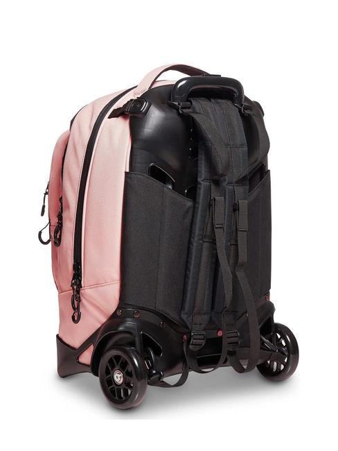 LOGO NEW PLUG Sac &agrave; dos trolley amovible &agrave; 2 roues mauve p&acirc;le - Sacs &agrave; dos &agrave; roulettes
