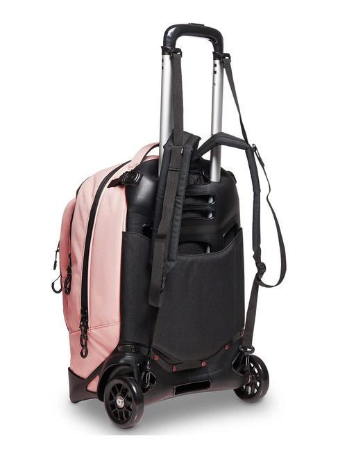 LOGO NEW PLUG Sac &agrave; dos trolley amovible &agrave; 2 roues mauve p&acirc;le - Sacs &agrave; dos &agrave; roulettes