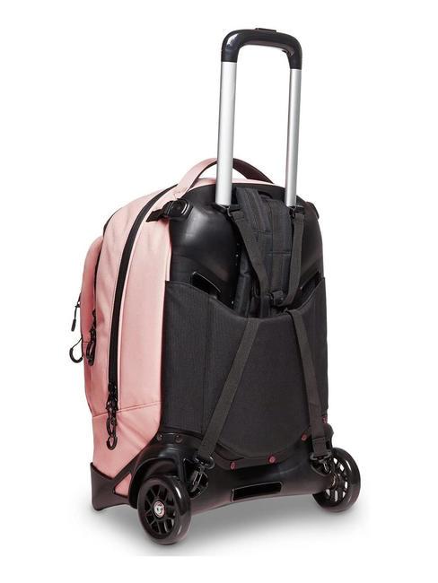 LOGO NEW PLUG Sac &agrave; dos trolley amovible &agrave; 2 roues mauve p&acirc;le - Sacs &agrave; dos &agrave; roulettes