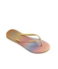 HAVAIANAS SLIM GRADIENT Tongs pixels jaunes - Chaussures Femme - 2