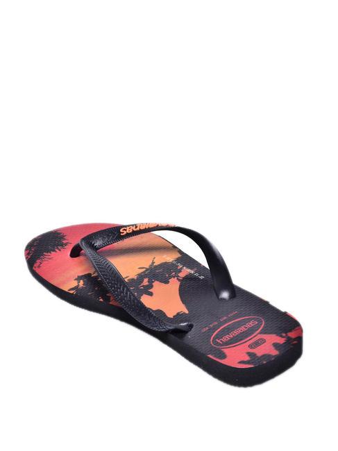 tongs HYPE noir/noir/orange bégonia - Chaussures Homme