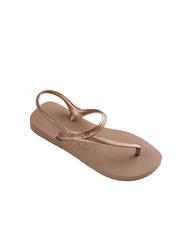 HAVAIANAS FLASH URBAN  Sandales tongs rose / or - Chaussures Femme - 2