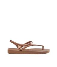 HAVAIANAS FLASH URBAN  Sandales tongs rose / or - Chaussures Femme - 3