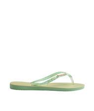 HAVAIANAS SLIM GLITTER FLOURISH Tongs en caoutchouc jardin vert - Chaussures Femme - 3