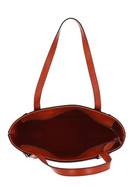 BETTINA Cabas en cuir rouille abb. or - Sacs pour Femme