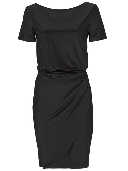 GATHERING POPLIA Robe stretch &agrave; manches courtes jetbla - V&ecirc;tements femme
