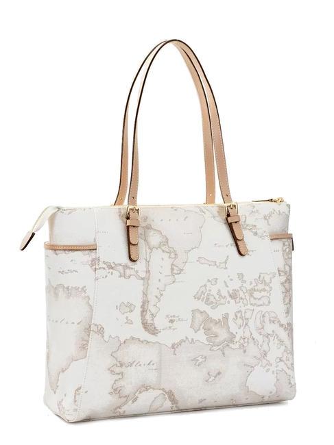 GEO WHITE Grand sac fourre-tout à bandoulière blanc - Sacs pour Femme