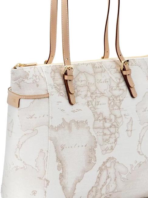 GEO WHITE Grand sac fourre-tout à bandoulière blanc - Sacs pour Femme