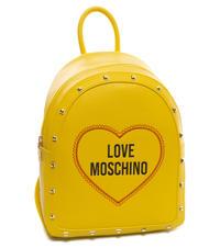 LOVE MOSCHINO LOGO CUORE sac &agrave; dos jaune - Sacs pour Femme - 4