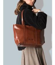 THE BRIDGE VITTORIA Cabas en cuir MARRON - Sacs pour Femme - 5