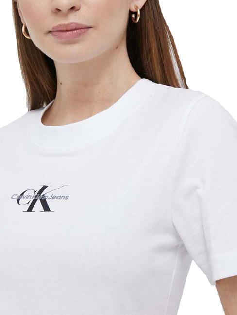 CK JEANS MONOLOGO T-shirt coupe slim en coton Blanc brillant - T-shirt