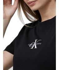 CALVIN KLEIN CK JEANS MONOLOGO T-shirt coupe slim en coton Ck Noir - T-shirt - 3